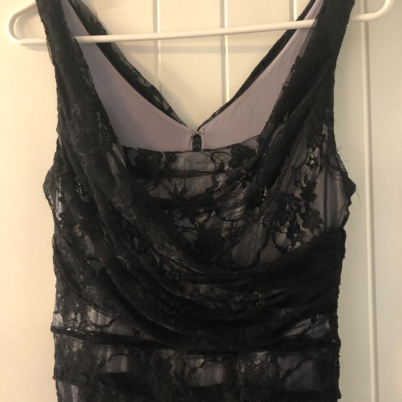 Express Short silver/black Sheer lace dress ~ Was just Too big for me to wear! - Picture 2 of 5